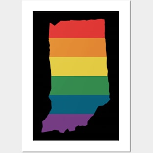 Indiana State Rainbow Posters and Art